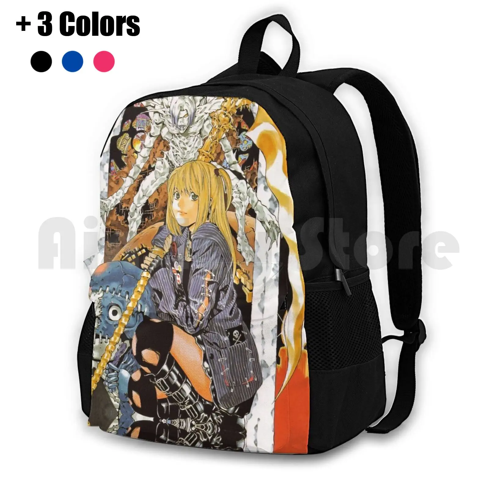 Misa Misa Misa Outdoor Hiking Backpack Riding Climbing Sports Bag Anime Deathnote Movie The Last Name Weeb Kira Ryuk Rem