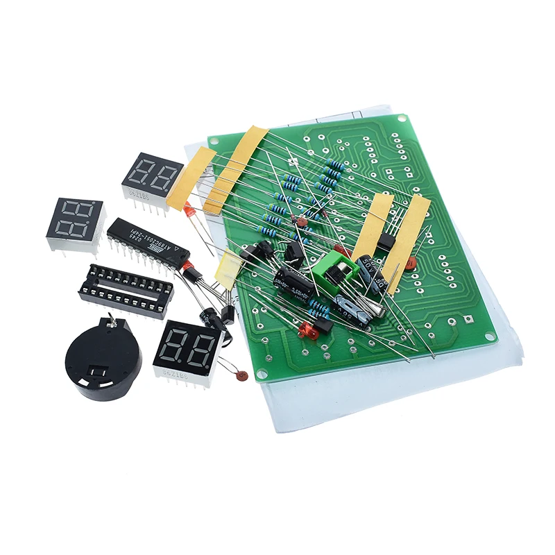 DIY Kits AT89C2051 Electronic Clock Digital Tube LED Display Suite Electronic Module Parts and Components DC 9V - 12V