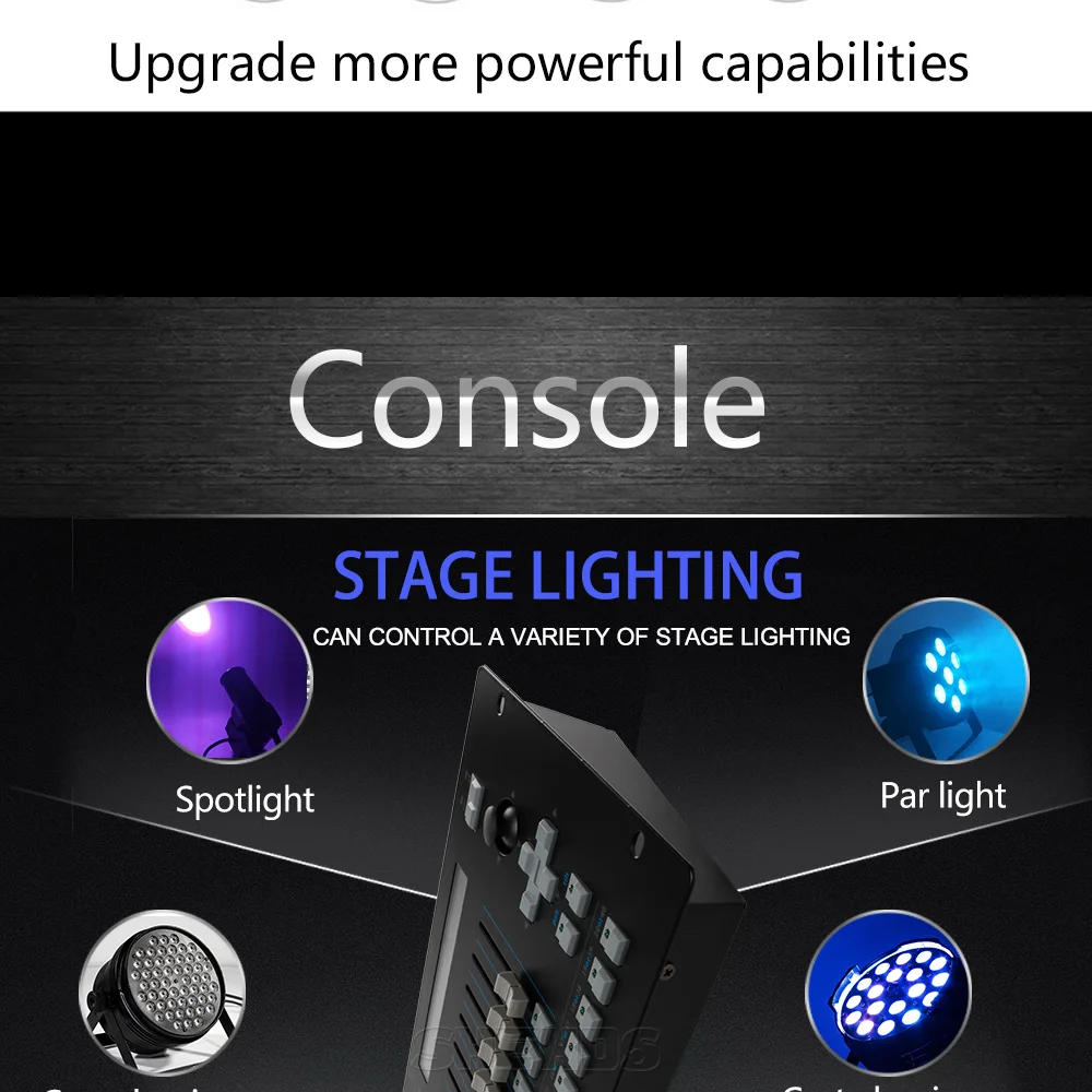SHEHDS 1024 Controller/192 Konsole für Par Lighting Moving Head Licht International Standard DJ Disco Hochzeiten Konzerte – Detail 2