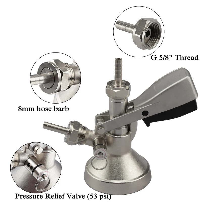 Draft Beer Keg Coupler Beer Tap Dispenser Home Brewing High Quality Beer Tap Connectors A Type G Type S Type D Type Couplers