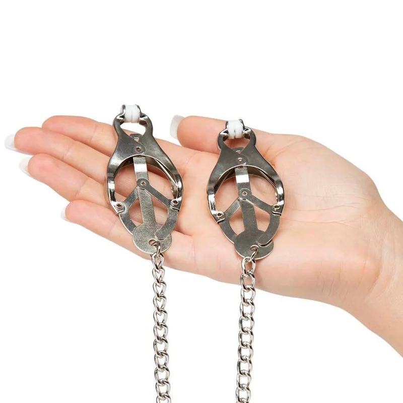 New Clover Style Metal Nipple Clamps Bondage Gear Nipple Clips Massager Stimulator Sex Toys for Women Breast Sex Game