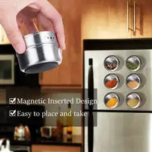 Magnetic Spice Jars Wall Mount Stainless Steel #3