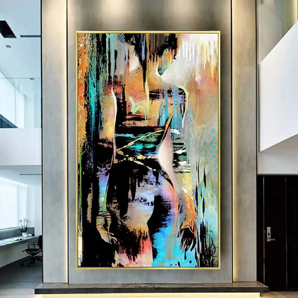 Abstract Body painting Art Hand Painted Oil Painting on Canvas Modern wall Paintings For Living Room Home Decor wall Art Picture