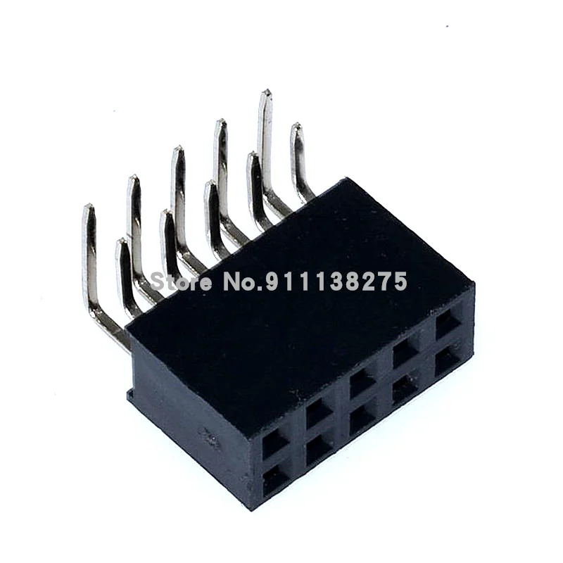 10PCS 2*2/3/4/5/6/8/20/40 PIN double Row Right Angle FEMALE PIN HEADER 2.54MM PITCH Strip Connector Socket 2X3p/4p/6p/8p/20p/40p