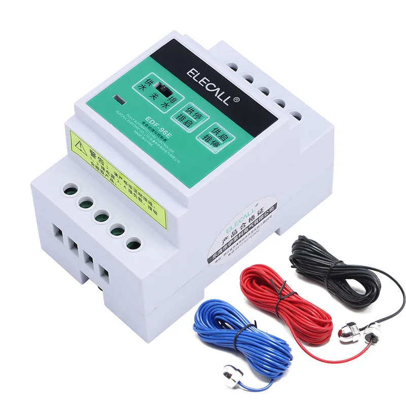 

Free Shipping DF96E Auto Water Liquid Level Controller AC220V 5A Din Rail Mount Float Switch with 3 probes