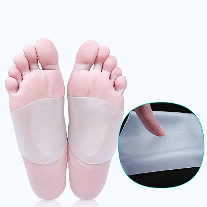 USHINE pairs arched vaulted soles Fasciitis silicone shoe insert spurs foot care flat feet socks cushion pads orthopedic insoles