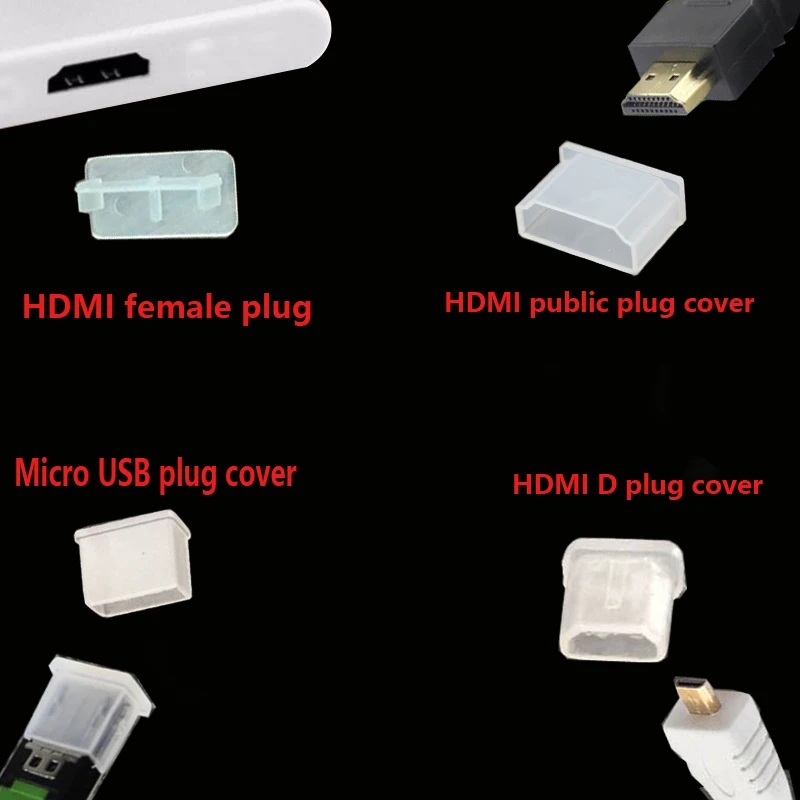 100PCS dust cover high-definition cable dust cover plug protective cover plastic cover dust cap