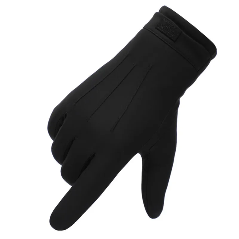 Fashion Hot Gloves Male Autumn Winter Touchscreen Plus Velvet Thermal Anti-Slip Run Windproof And Waterproof Driving WM002