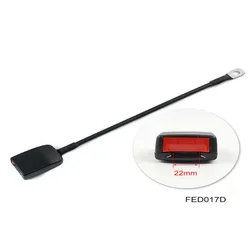 Long Stalk L=430mm/370mm Plastic Long Stalk Black Car Adjustable Auto Safety Belt Buckle Fed017d