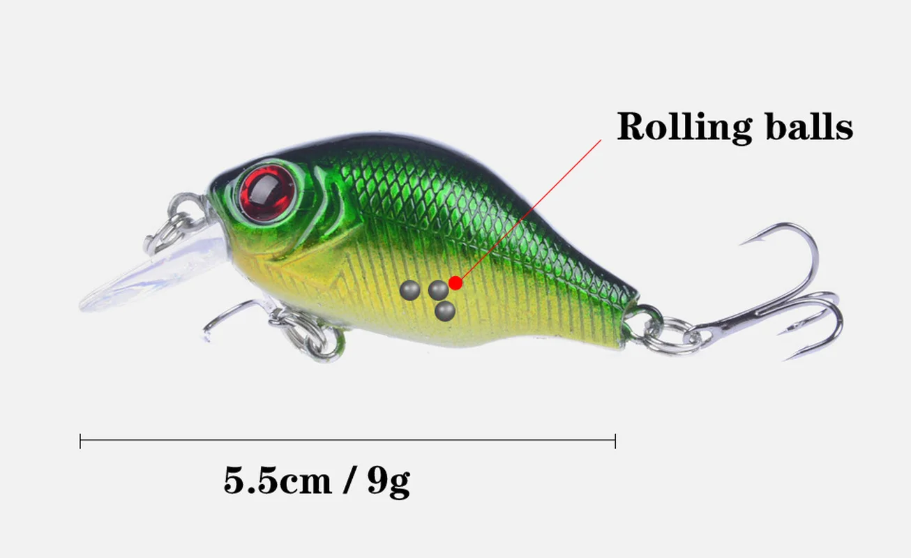 Crankbait Minnow duro wobbler grueso para depredadores