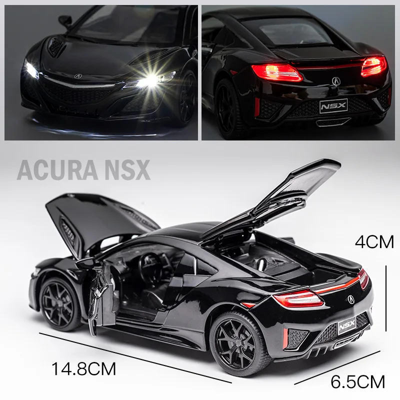 New 1:32 Acura NSX Alloy Sports Car Model Diecast & Toy Vehicles Metal Super Car Model Simulation Sound Light Childrens Toy Gift