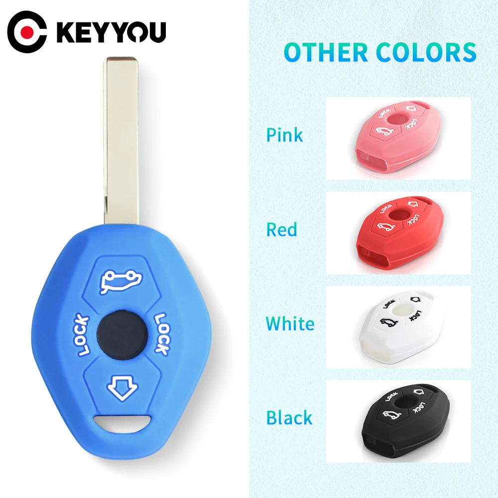 KEYYOU Do BMW EWS System X3 Z3 X5 Z4 1/3/5/7 Seria Do BMW E36 E39 E46 E38 E53 E60 E61 E63 E64 E81 E83 Silikonowe etui na kluczyk
