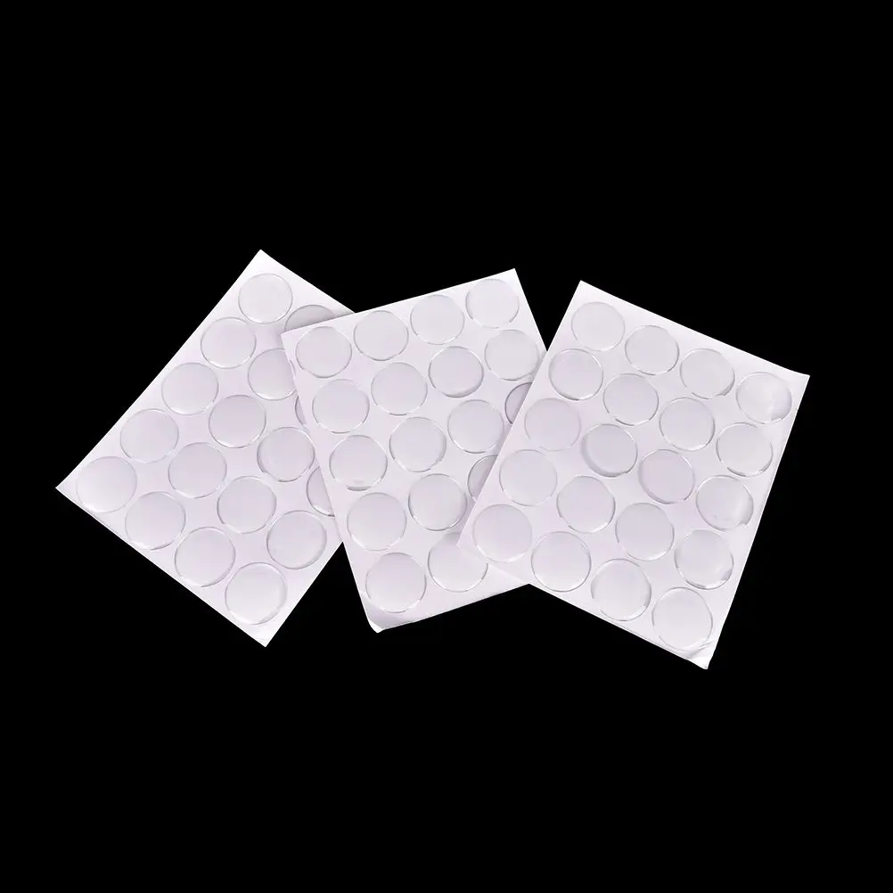 100pcs/sheet 25mm Round Dome 3D Crystal Resin Self Adhesive Patch Dots Label Clear Epoxy Stickers For Bottle Caps Crafting DIY