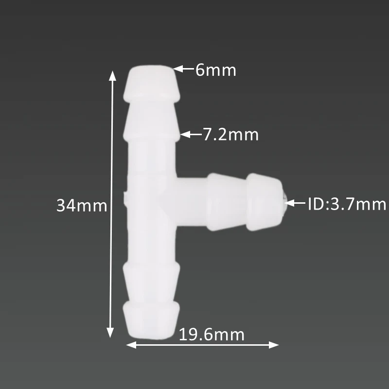 5 ~ 200 sztuk 1.6 ~ 20mm biały PE złącze Tee zbiornik akwarium Adapter Air Pump złączka do rur nawadnianie ogrodu wąż akcesoria