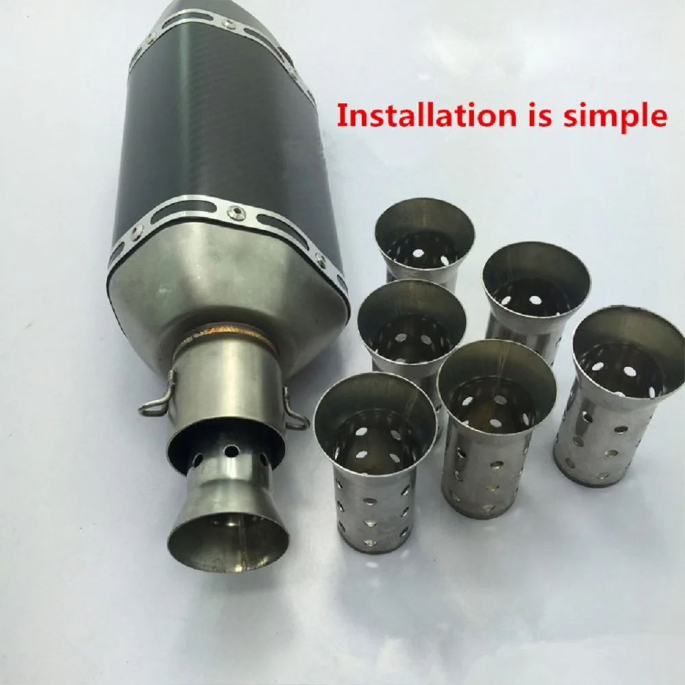 Motorrad Zubehör 51mm Einlass Auspuff Einstellbar DB Mörder Schalldämpfer Noise Sound Eliminator Front Katalysator