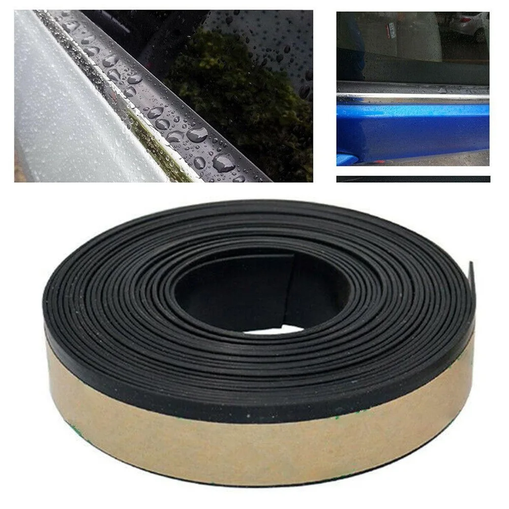 15mm/20mm Universal 5M Rubber Car Side Door Glass Seal Weatherstrip Rain Visor Front Rear Side Glass Edging