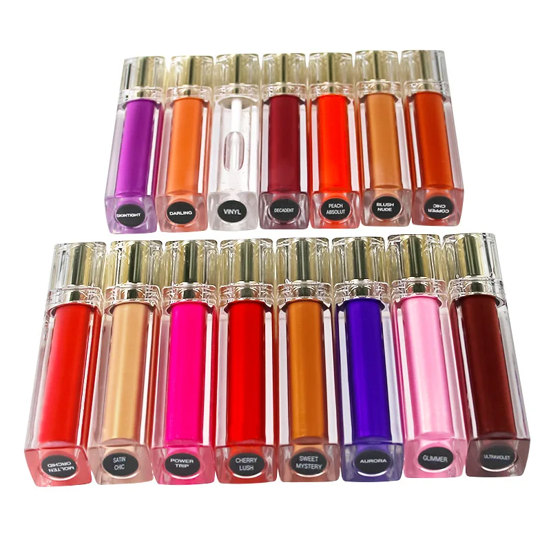 

Wholesale Lipgloss Private Label Bulk Lip Gloss Metallic Shimmer Long Lasting Liquid Lipstick Waterproof Non Stick Cup Shiny