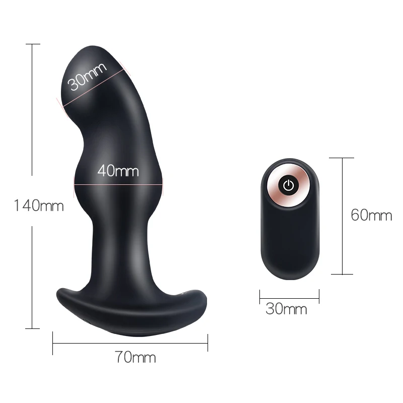 Wireless Remote Control 10 Speeds Vibrating Rotation Beads Anal Plug Butt Plugs Prostate Massage Vibrator Adult Sex Toys For Men