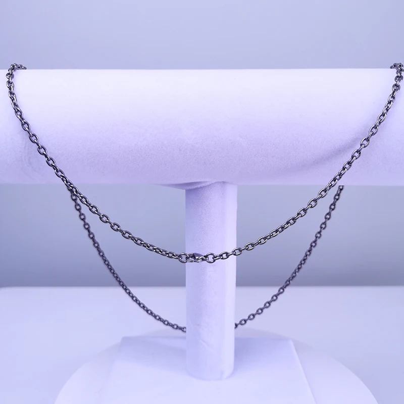 Pure Titanium （TA1/Gr1)  Women's Necklace Skin-friendly O Shaped Chain Fashion Jewelry Liked by Hip Hop Never Rust Use Forever