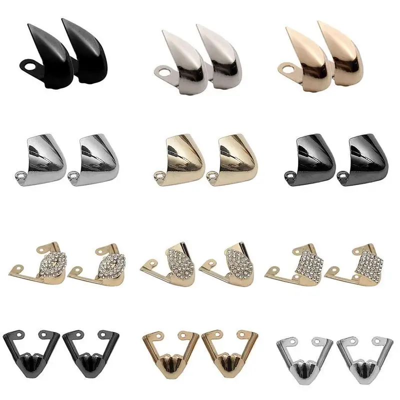 1Pair Shoes Toe Protection Metal Material Shoes Clips For Decorations High Heels Shoe Broken Reapair Accessories