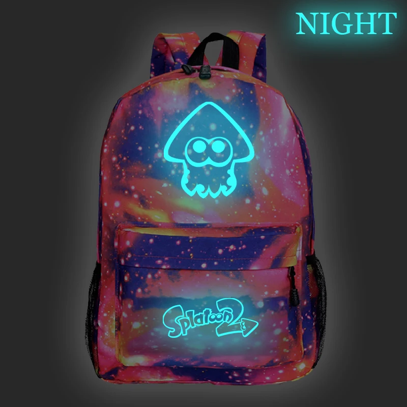 New Fashion Luminous Splatoon Backpack Students School Bag Boys Girls Bookbag Kids Daily Rucksack Teens Travel Bag Surprise Gift