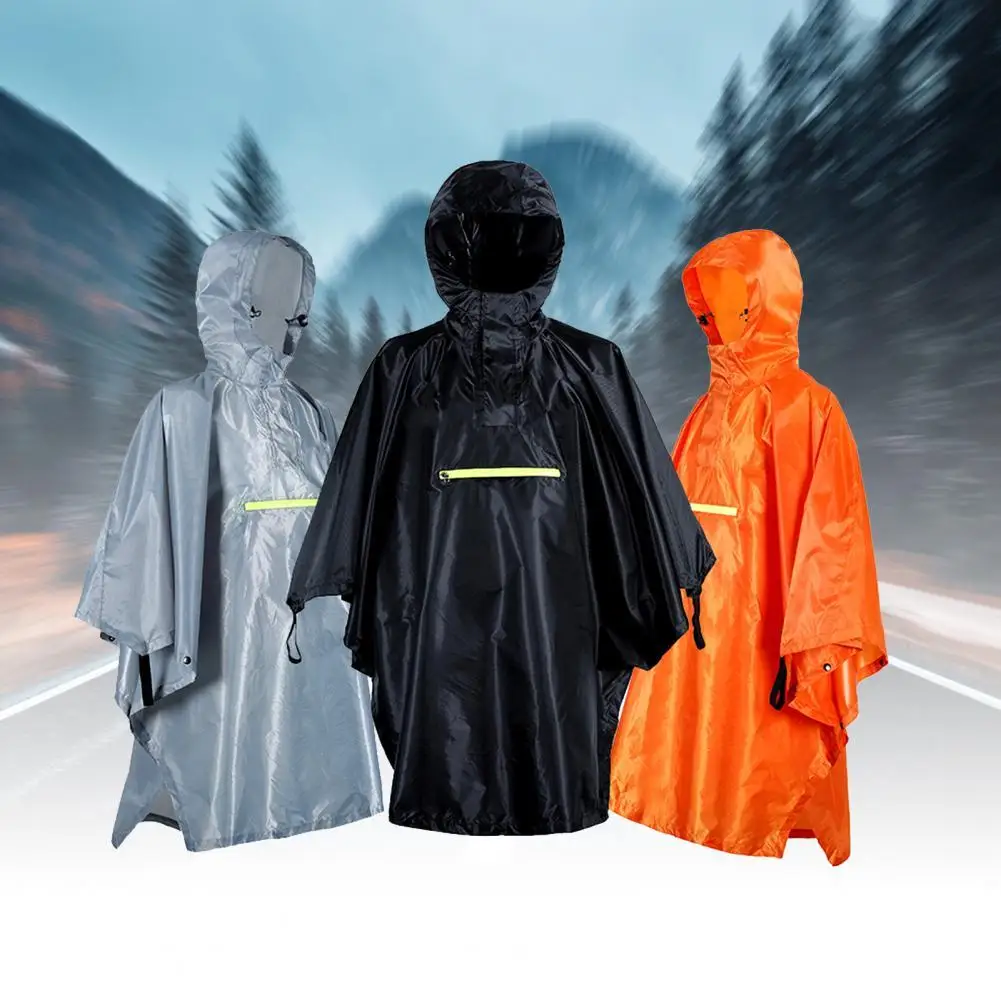 

2021 Rain Cape Men Women Raincoat Bicycle Raincoat Rain Coat Rainwear with Reflector Rainproof Poncho with Reflective Strip