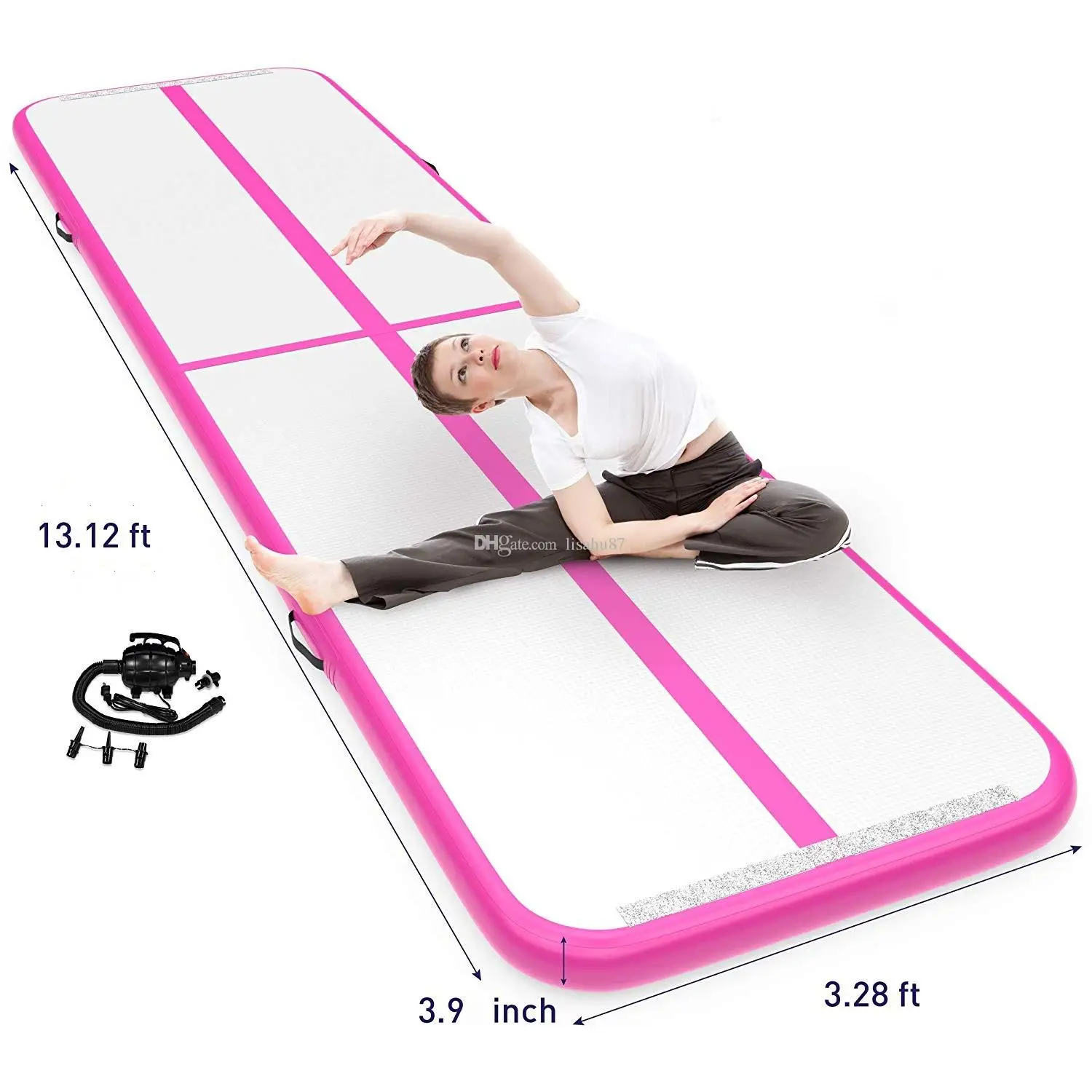 Multi-Size Inflatable Gymnastics Cheerleading Tumbling Yoga Mat Air Track Floor Practice Training Mats Home Use