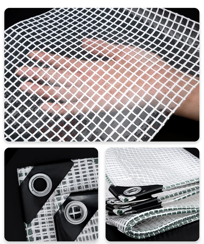 Verdicken 0,32mm Transparent Grün Qualität PVC Kunststoff Regendicht Plane Garten Gewächshaus Sonnenschutz Winddicht Regen Shelter – Detail 2