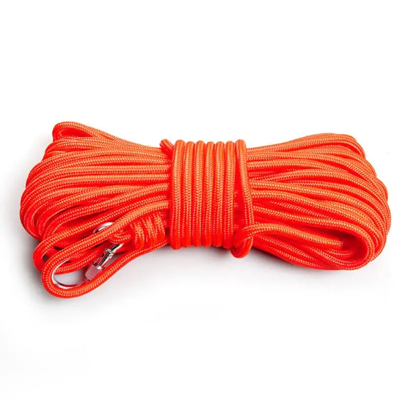 

High Strength Climbing Safety Rope Camping Hiking Rescue Rope Survival Tool with Hook 6MM-8MM Outdoor Climbing Rope 10-30M