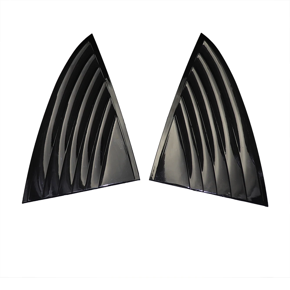 

Car Rear Window Louver Fit For Tesla Model 3 2017-2021 2pcs Spoiler Scoops Panel Air Vent ABS Accessories Tail Triangle Blinds