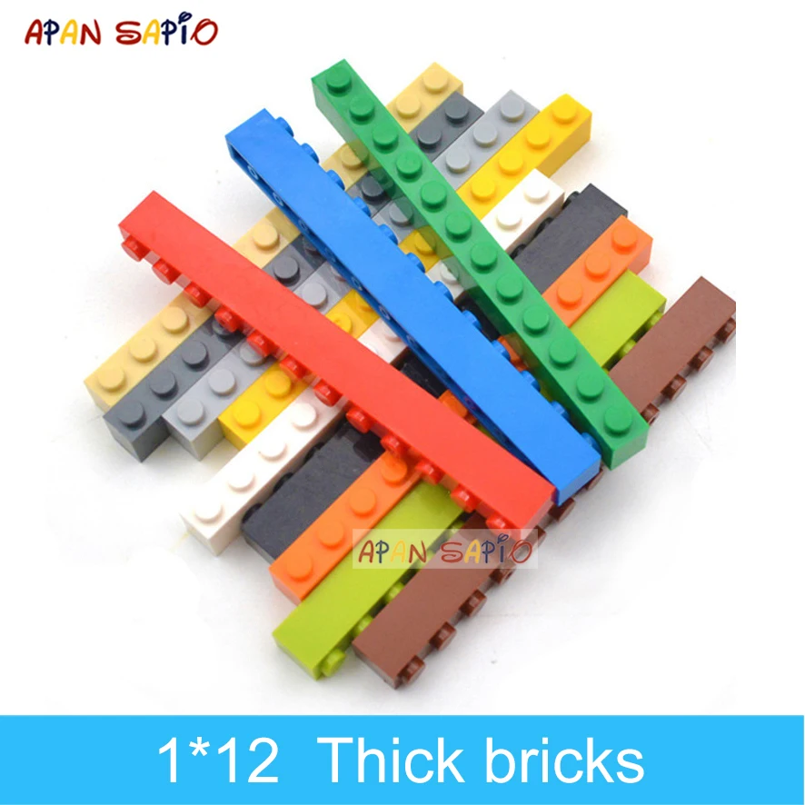 20PCS DIY Building Blocks 1x12 Dots Thick Figures Bricks Educational Creative Compatible With Brands Toys for Children 6112