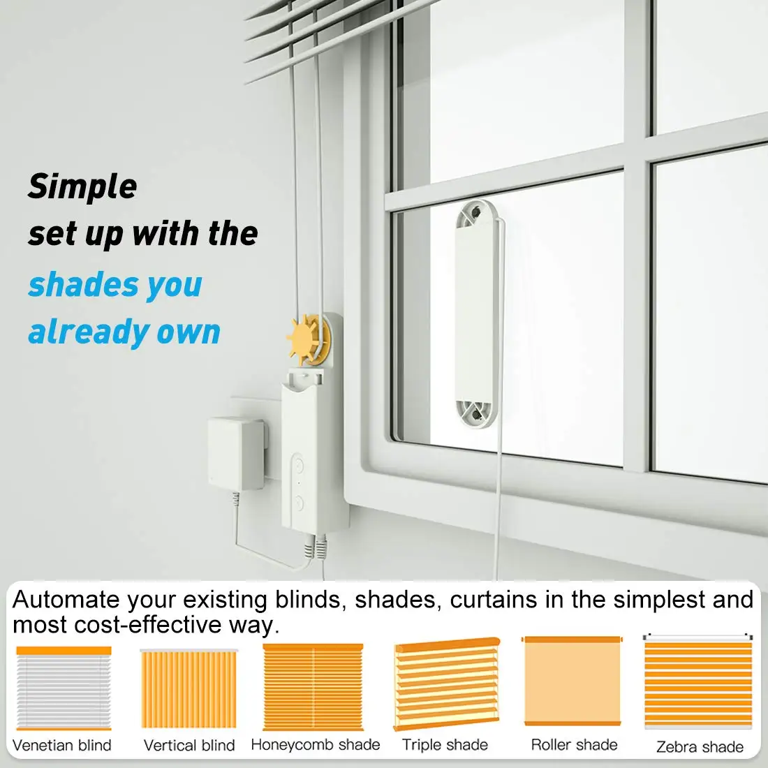 Stick Motor Rollos Shutter Automatische DIY Smart Motor Bluetooth APP Control Powered Solar Panel und Ladegerät Bauen-in