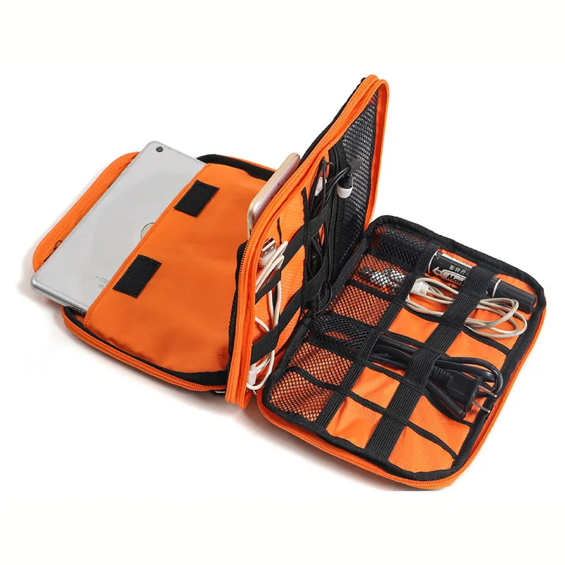 

Data cable storage bag travel electronic accessories data cable bag USB charger mobile power double-layer digital tool kit