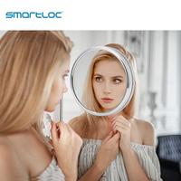 smartloc 20cm 5X Magnifying Suction Cup Wall Mounted Round Bathroom Mirror Bath Makeup Cosmetic Make up Mirrors Accessories