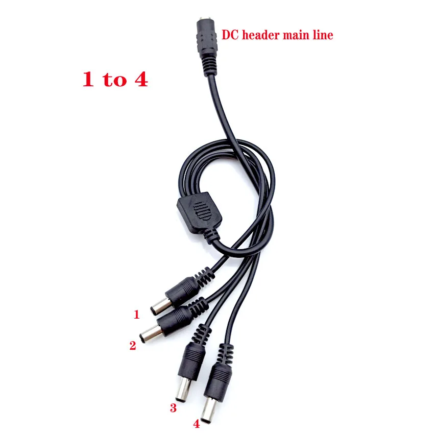 DC Power 1Female to 2 3 4 5 6 8 Male Way Splitter Adapter Connector Plug Cable 5.5mm*2.1mm 12V For CCTV Camera LED Strip Light