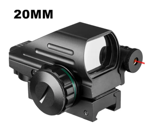 FIRE WOLF Taktische reflektierende rote/grüne Lichtlaser holografische Projektion des Red Dot Visier Visier Jagd 11mm/20mm Schienenmontiertes Visier 3