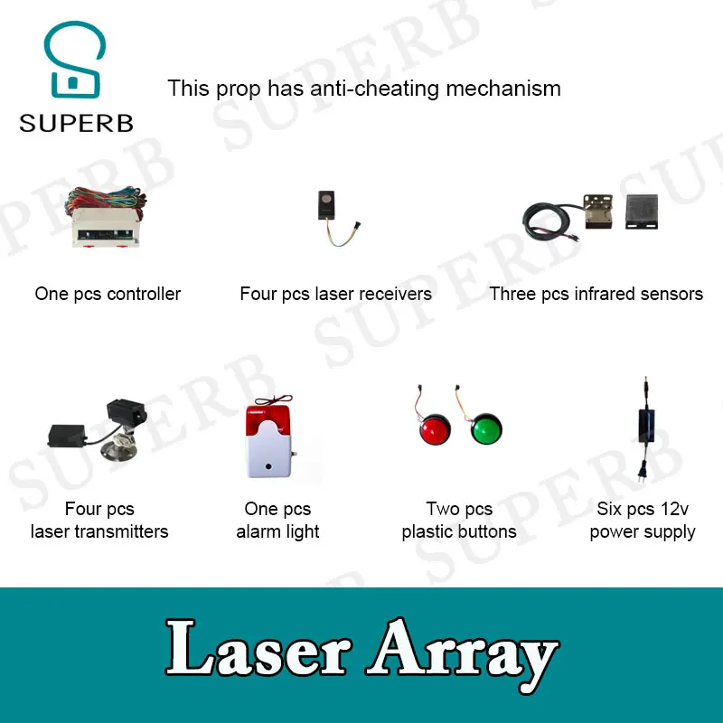 Superb escape room prop laser array laser maze across the laser array without touching lasers to unlock cross the lasers