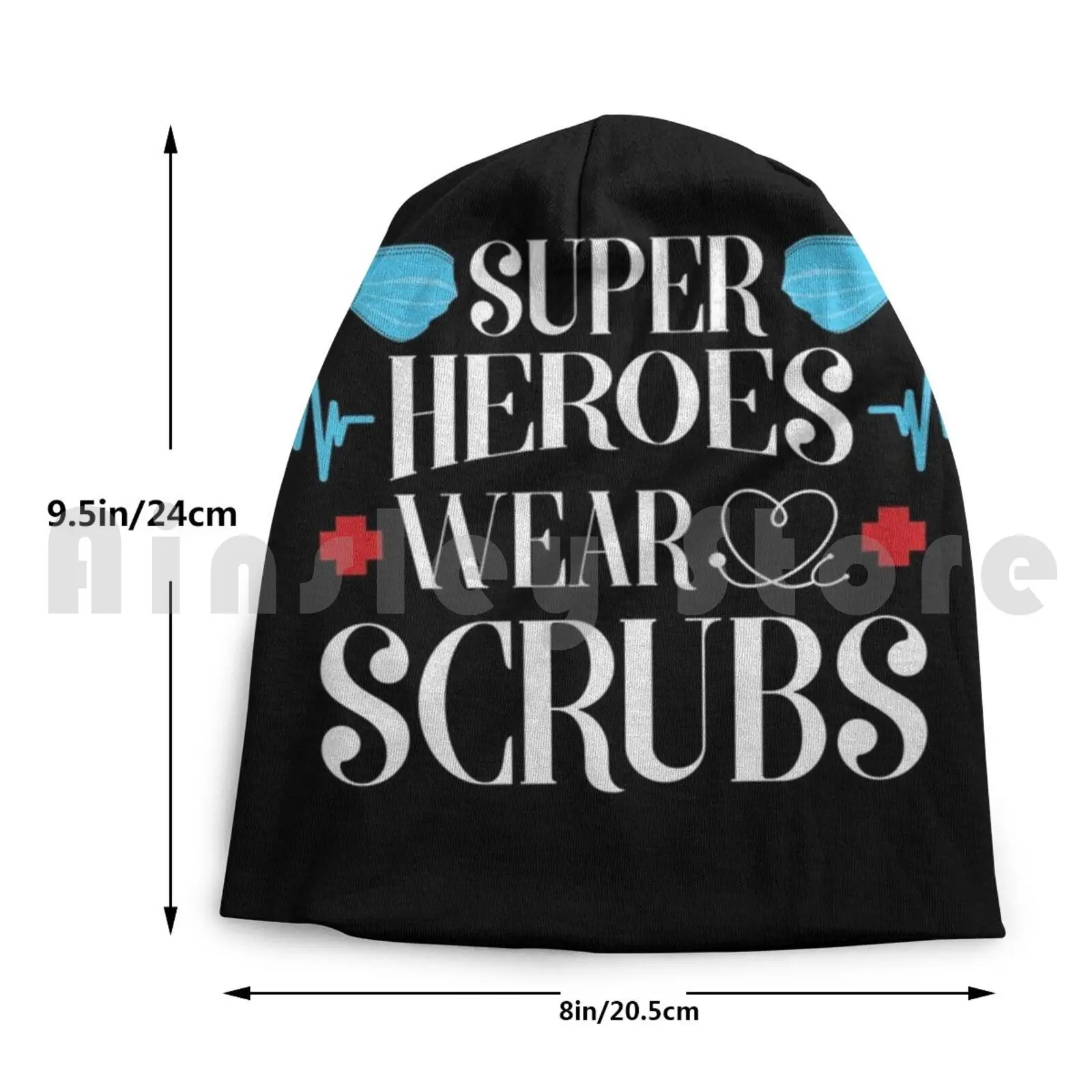 Super Heroes Wear Scrubs Beanie Hedging Cap DIY Print Cushion Nurse Nurse Accessories Nurse Accessories For Women Nurse image 6