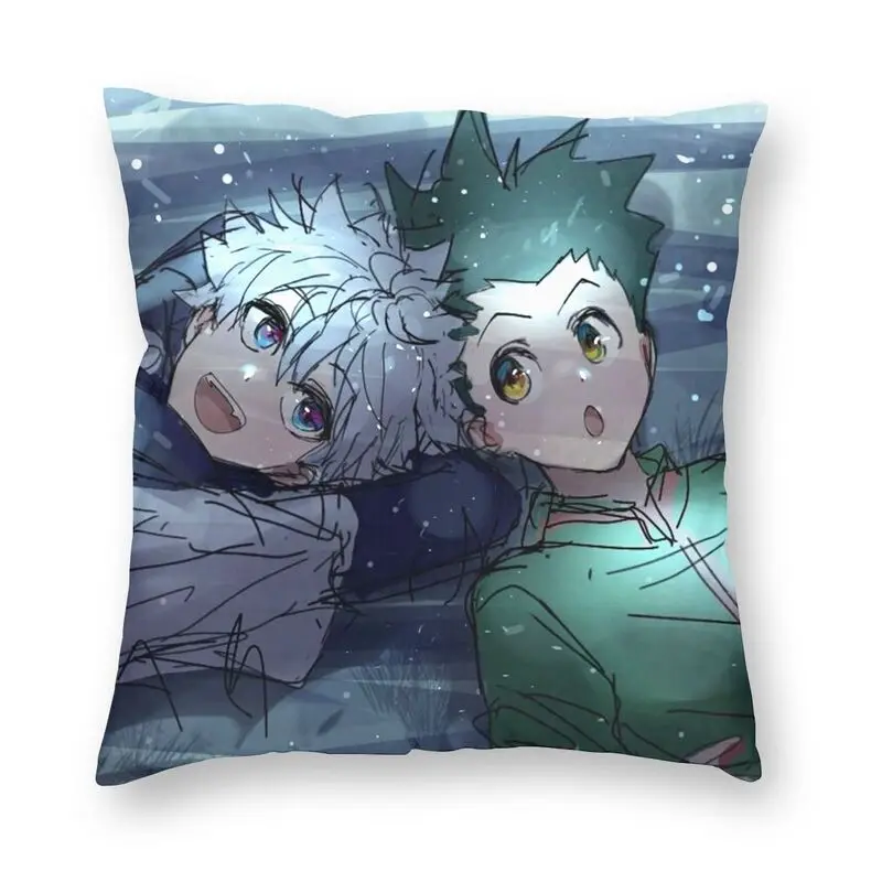 Vibrant Hunter X Hunter Pillow Case Home Decorative Double Side Print Gon Freecss Killua Zoldyck Cushion Cover for Living Room