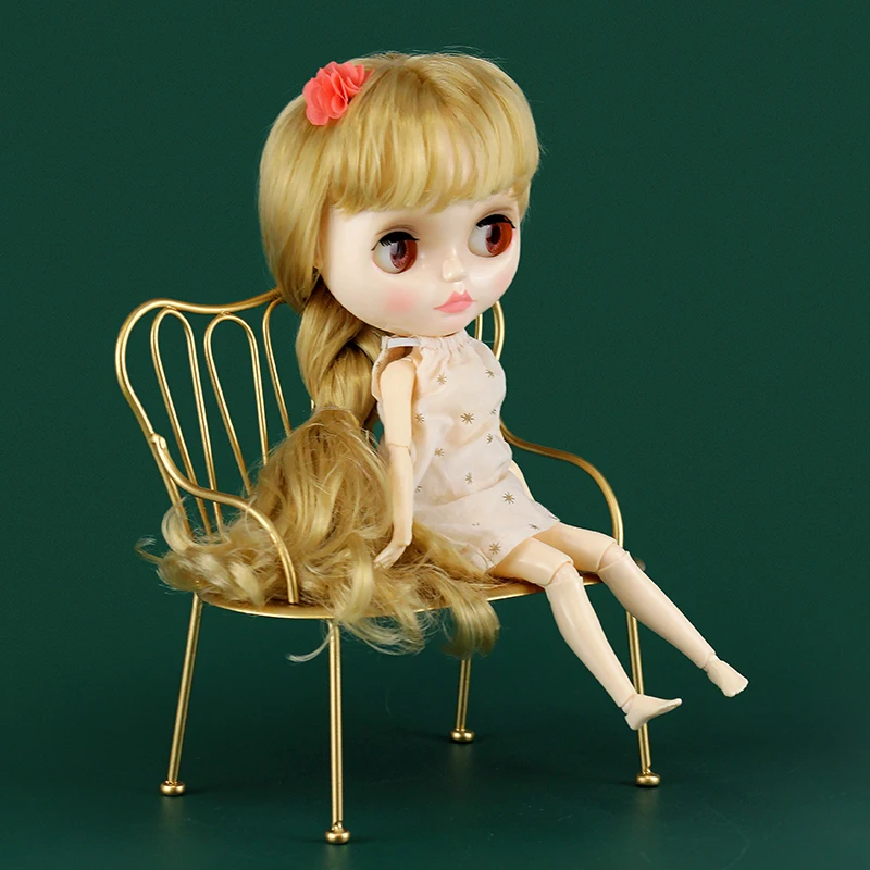 Aizulhomey-子供用の金属製ダイニングテーブルと椅子,関節人形のおもちゃセット,モデル1/6 bjd blyath 11