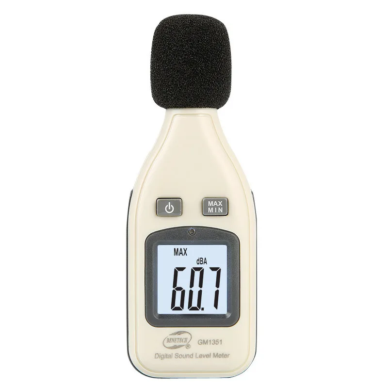 Accuracy Decibel Monitor Tester 30-130dBA GM1351 LCD Digital Sound Level Meter Noise Tester (No Battery)