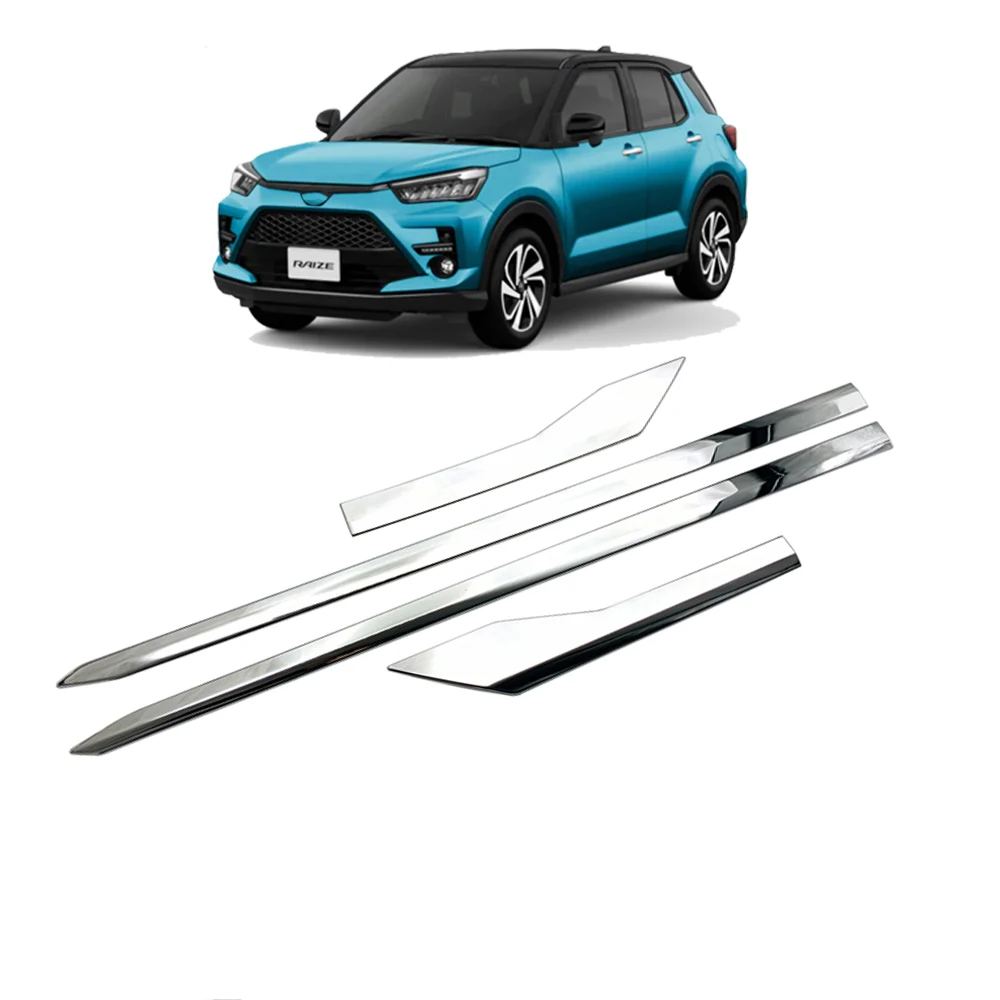 ABS Chrome Door Side Molding Garnish Trim Stip Accessories For Toyota Raize A200A/210A 2020