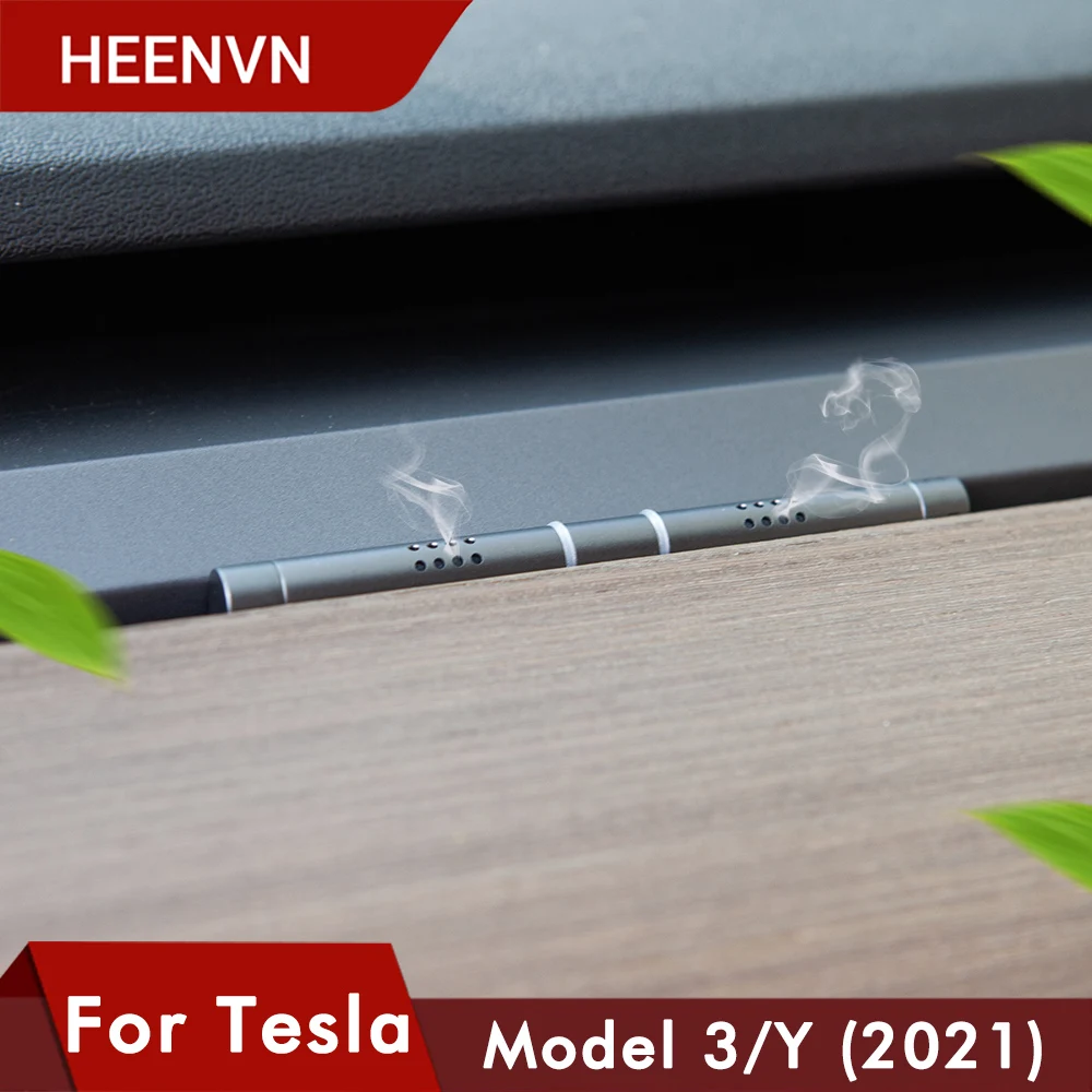 

2021 Tesla Model 3 Model Y Three Car Air Freshener Long-Lasting Perfume Aromatherapy Fragrance Scent Accessories Diffuser