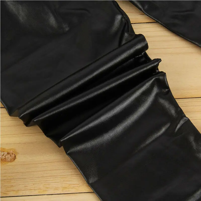 키즈 여자 아기 소년 유니섹스 바지 새로운 패션 단색 멋진 가죽 바지 스트레치 어린이 스키니 연필 레깅스 1-8Y