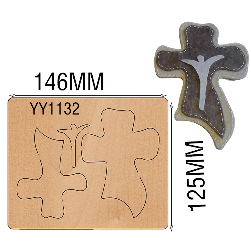 

Wooden die cutting die cross die YY1132 is compatible with most manual die cutting