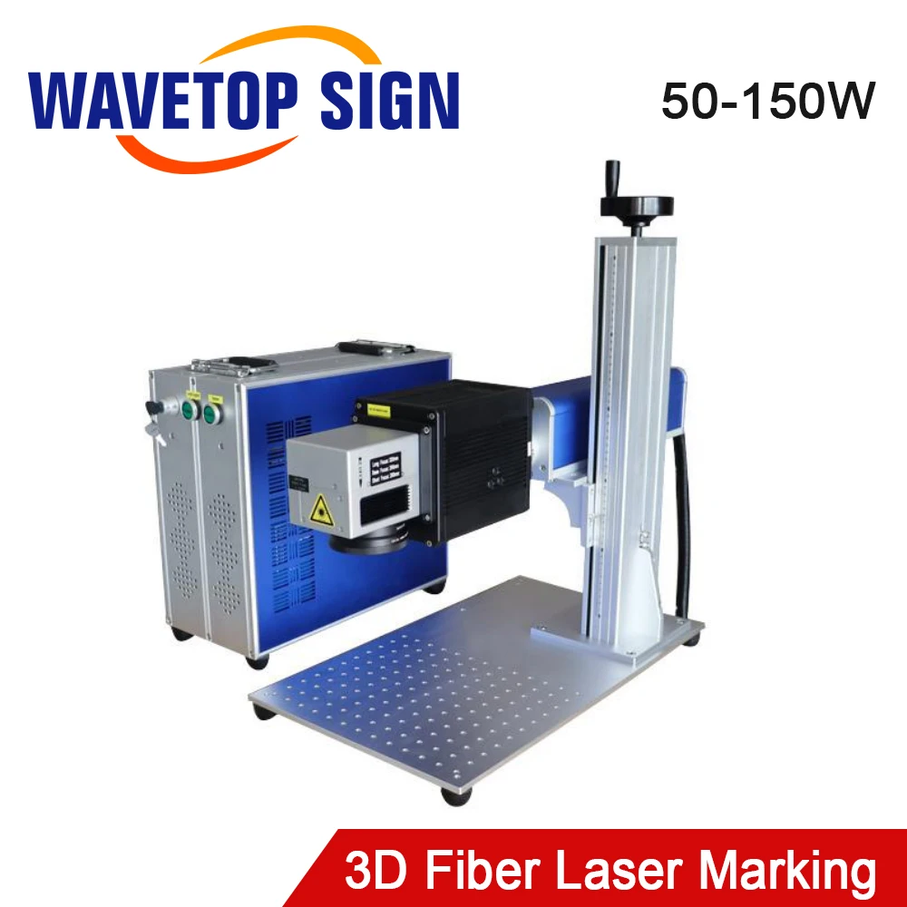 WaveTopSign 50 Вт 100 Вт 150 Вт волокно 3D изогнутая поверхность глубокая гравировка маркировочная машина раздельного типа 3D волоконный лазерный маркировочный станок