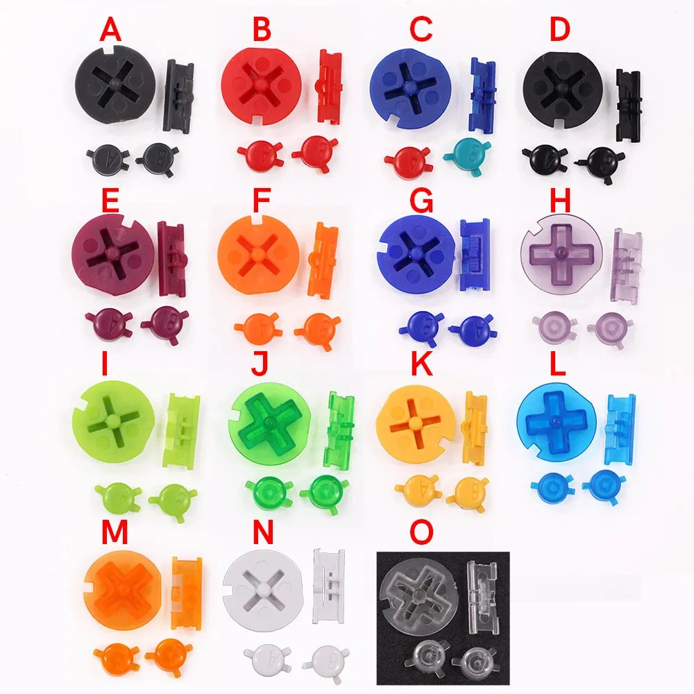 HISPEEDIDO Nhiều Màu Sắc nút Bộ thay thế cho Gameboy Color cho GBC Tay Cầm Chơi Game TRÊN TẮT AB Nút D Miếng Lót thay thế