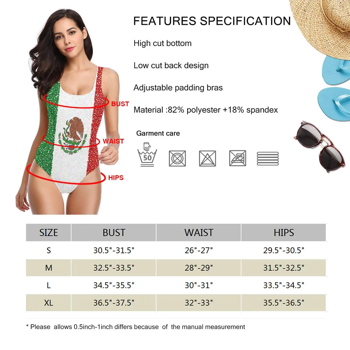 Mexico Flag sexy Bikinis Women Swimsuit Low Waist Swimsuit Women summer vacation bathing suit SwimSuit M3