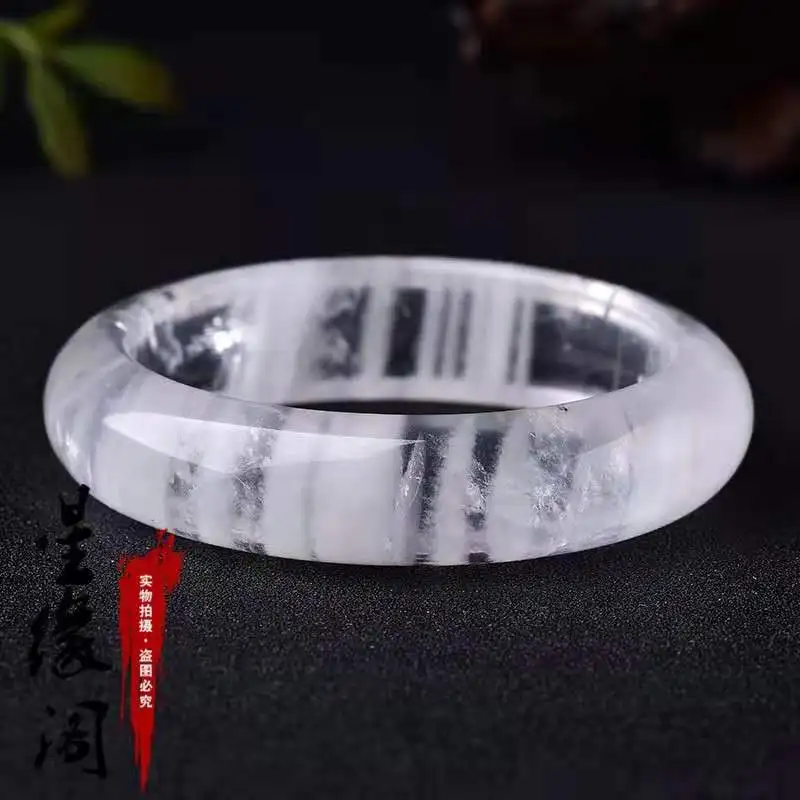 White Ghost Natural Crystal Bangle for Girl Women Gift Lucky Ice Cream Vision Crystal Bracelets Fashion Jewelry JoursNeige