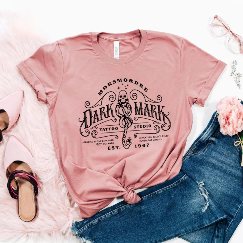 Dark Mark Tattoo Studio Wizard Shirt Best Friends Shirt Book Reading Magic Shirt Bookish Shirt Gift for Reader Witch Top